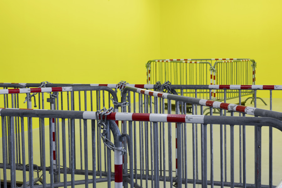 Baker Wardlaw, closeup of (mass distinction) apparatus, 2024. Photography: Gina Folly / Copyright and courtesy of the artist and For, Basel