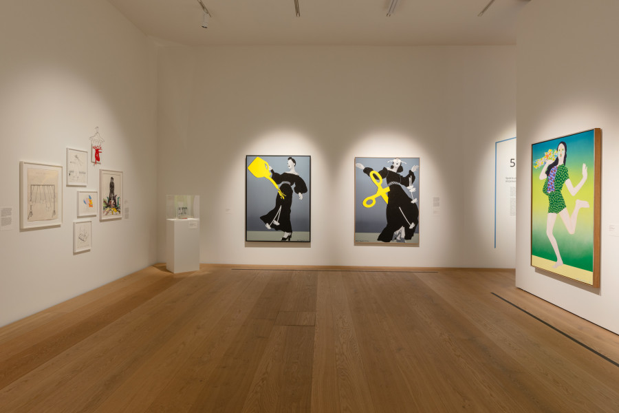 Installation view «Kiki Kogelnik. Retrospective», Kunsthaus Zürich, 2024. Photo credit: Kunsthaus Zürich, Franca Candrian