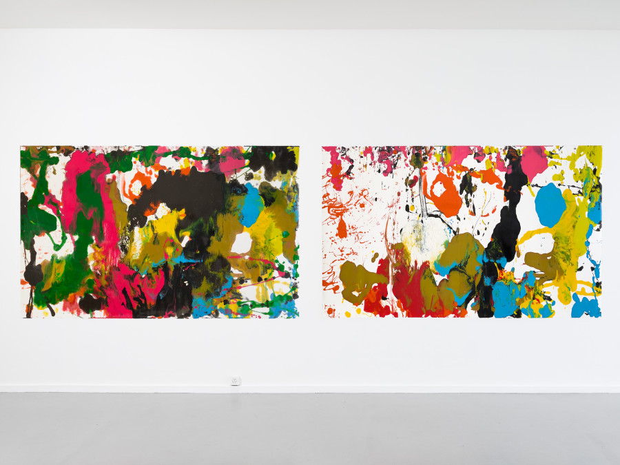 View of the exhibition John Armleder, ENCORE TROP, CEC, 2024. Exhibition from March 15 to May 3, 2024. Courtesy Centre d’édition contemporaine, Geneva. Photo : © Sandra Pointet