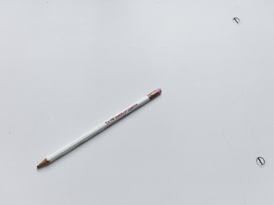 Cassidy Toner, Pencil, 17 x 0.8 x 0.5 cm. Courtesy of the artist & PHILIPPZOLLINGER, Zurich. Photo credit: Samuel Bramley