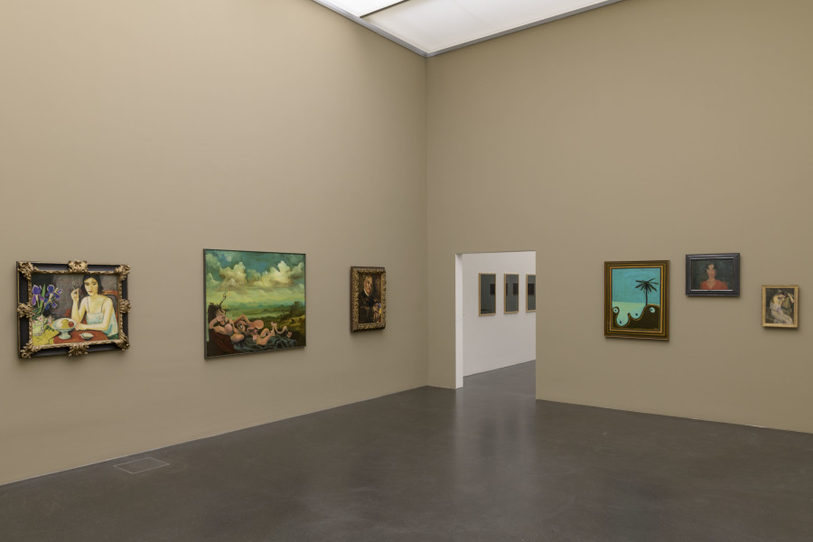 Ausstellungsansicht Woher kommst du? Wie Kunst in die Sammlung gelangt, Kunstmuseum Luzern, 2024, mit Werken von Max Pechstein, Anton Henning, Chaïme Soutine, Foto Marc Latzel
