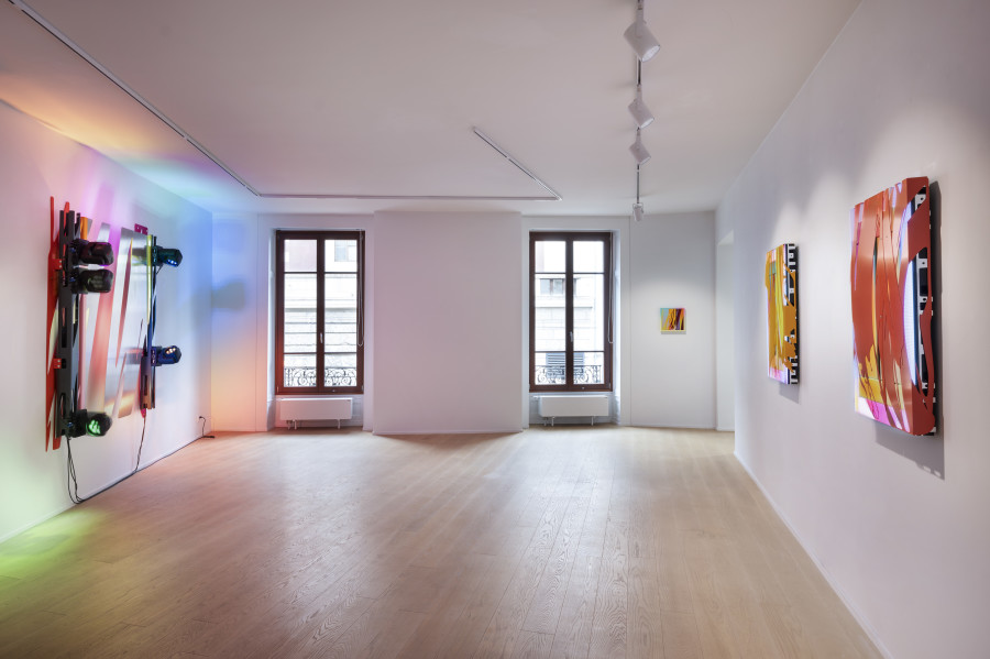 Exhibition view, Márton Nemes, Your Thoughts Become Your Words, Your Words Becomes Your Reality, Wilde, Geneva, 2025. Photo credits : Studio Eric Bergoend. Courtesy Márton Nemes and Wilde