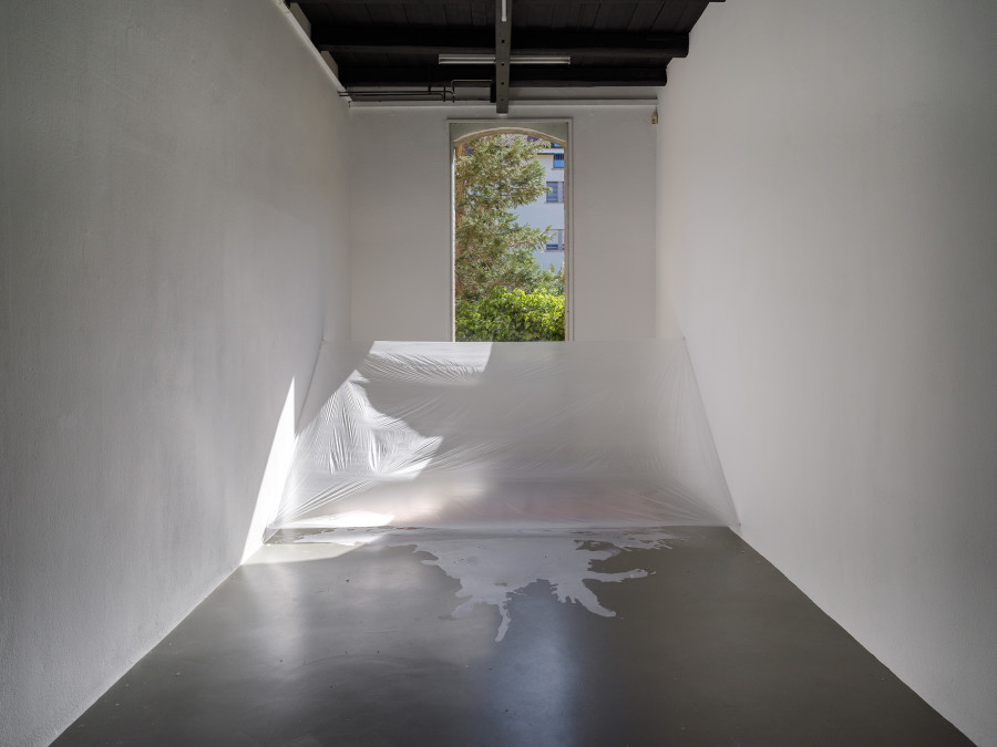 Jason Dodge, installation view, Kunsthalle Friart Fribourg, 2026. Photo: Cedric Mussano