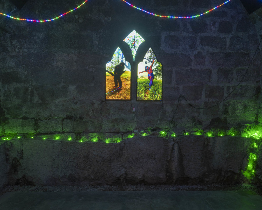 Giulia Essyad, DARK / ENERGY, 2023, exhibition view, CAN Centre d’art Neuchâtel. Photo: S. Verdon