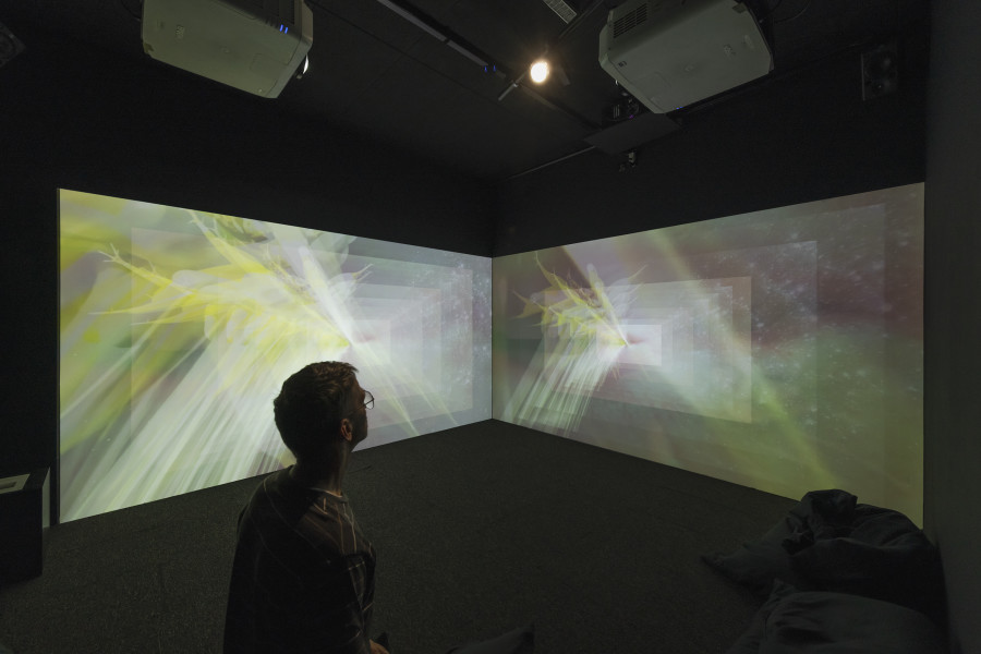 Libby Heany, Nibble My Multiverse, 2025, «Quantum Visions», HEK, photo: Franz Wamhof