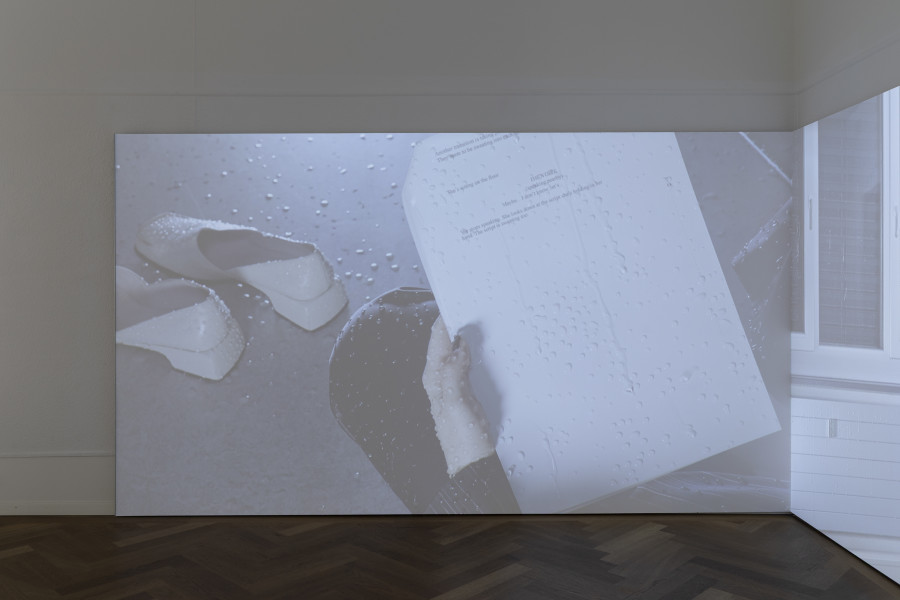 Installation view, A SEQUEL SEEPING NEARBY, Leolie Greet, KRONE COURONNE, 2025. Photo credit: Michal Schorro