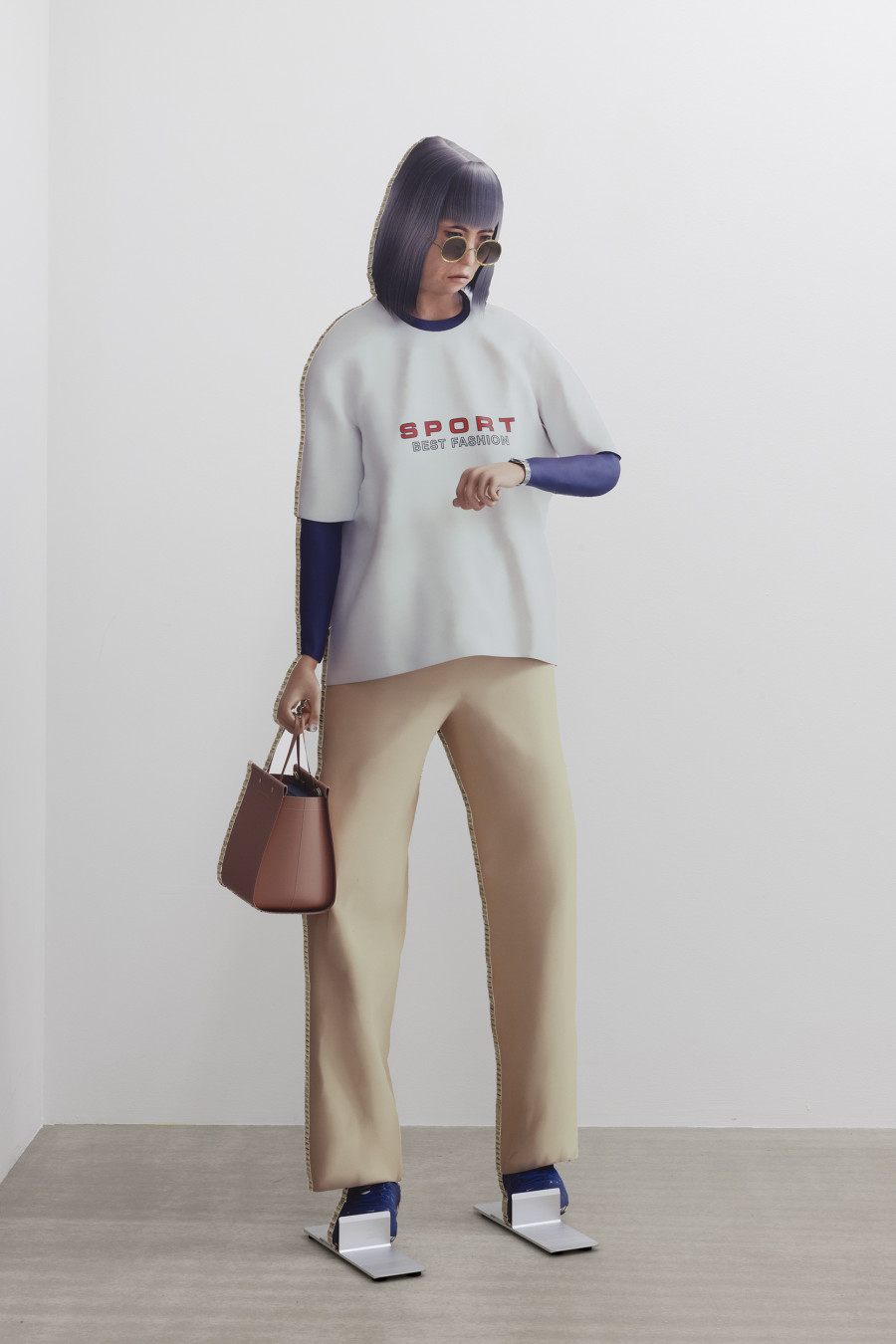 SPORT, SPORT NPC-Model 1–3, CGI, UV-print on honeycomb cardboard, various dimensions. Photography: Gina Folly / all images copyright and courtesy of the artists and For, Basel