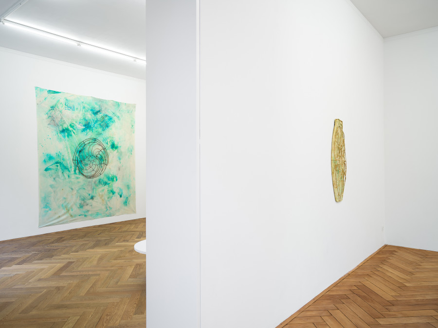 Matheline Marmy, Grande Distance Peripetia / Memory Float, installation view Stadtgalerie Bern, 2025. Photo: Cedric Mussano. Image copyright and courtesy of the artists and Stadtgalerie, Bern