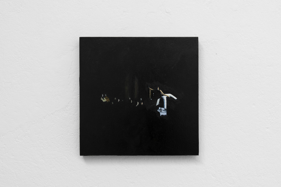 DonChristian Jones, DCJ in Morgan’s Light at Hauser & Wirth LA 2023, 2024, Oil on wood, 35.5 × 35.5 × 4cm. Photo credits: marytwo