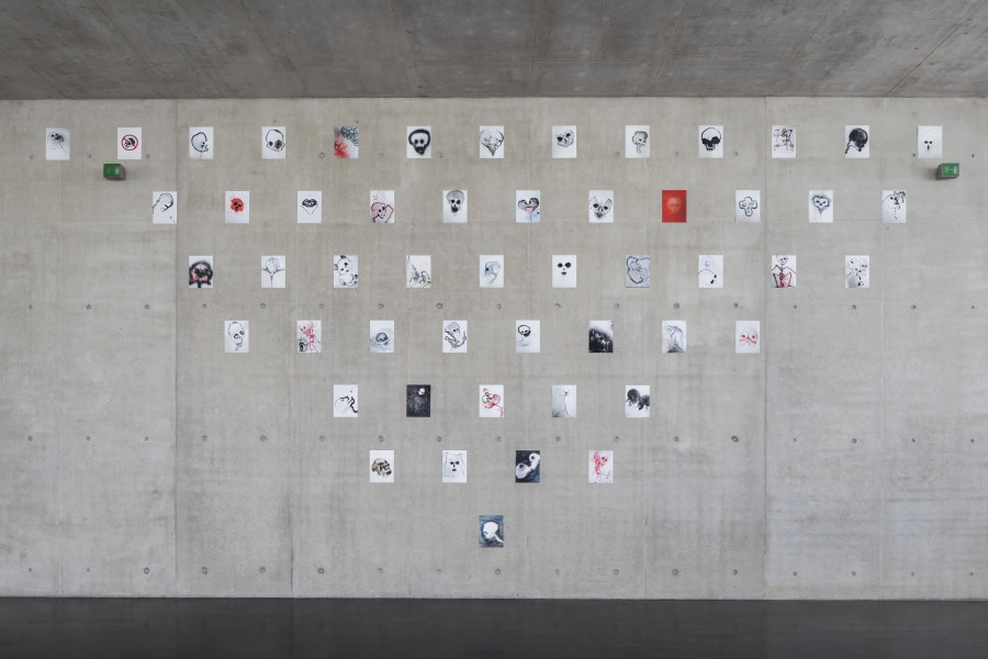 Unprecedented Times Installation view ground floor, Kunsthaus Bregenz, 2020 Annette Messager Certitudes – Incertitudes, 2019–2020 Courtesy of the artist and Marian Goodman Gallery, London/New York/Paris Photo: Markus Tretter (c) Kunsthaus Bregenz