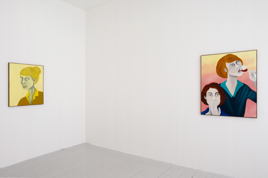 Exhibition view, "Together Separated", Rebecca Brodskis, Fabienne Levy, Geneva, 2025. Photo credit: Claude Cortinovis