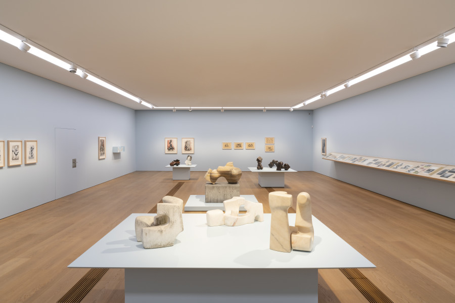 Vue de l’exposition André Tommasini. Une vie à sculpter. Musée cantonal des Beaux-Arts de Lausanne. Photo : Etienne Malapert/MCBA