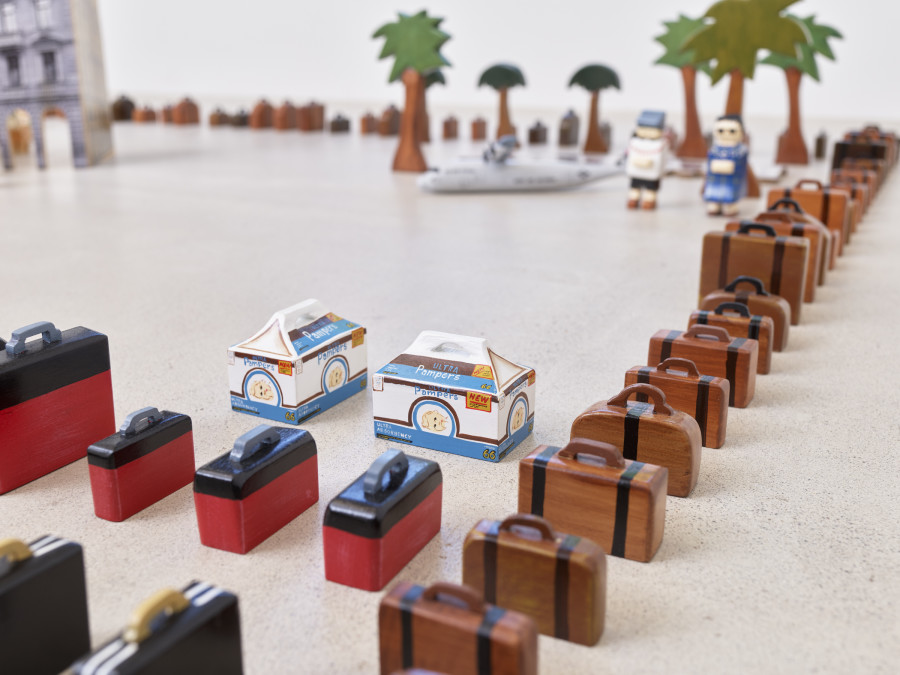 Installation view, Jasmin Werner, Apparat Kleptokrat, Damien & The Love Guru, Zürich, 2025. Courtesy of the artist and Damien & The Love Guru, Brussels/Zurich. Photography : Felix Jungo