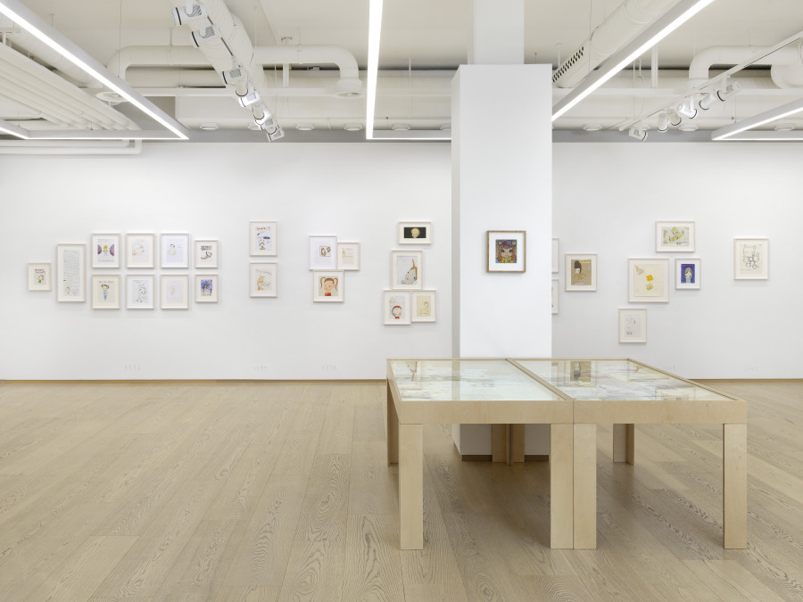 Installation Views, Yoshitomo Nara: The Bootleg Drawings 1988–2023, Pace Gallery, Geneva, Nov 17, 2023 – Feb 29, 2024. © Yoshitomo Nara, courtesy Pace Gallery. Photo: Annik Wetter, courtesy Pace Gallery