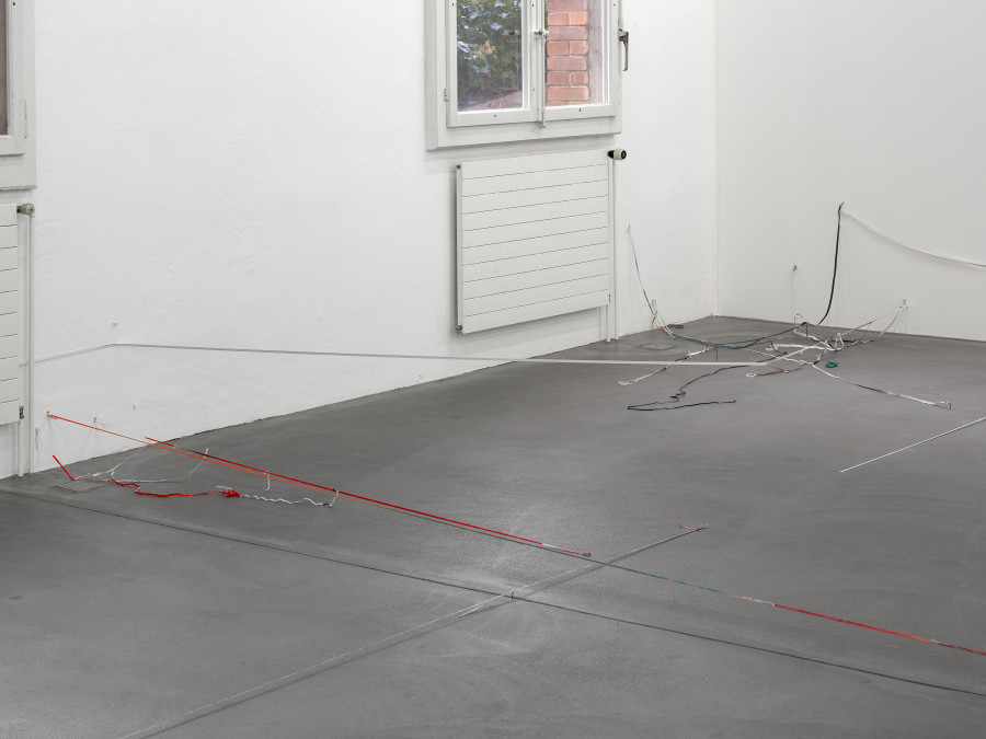 Olga Balema, The bizarre space of complex numbers, installation view, Kunsthalle Friart Fribourg, 2025. Photo: Cedric Mussano