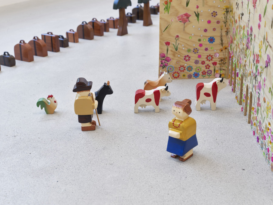 Installation view, Jasmin Werner, Apparat Kleptokrat, Damien & The Love Guru, Zürich, 2025. Courtesy of the artist and Damien & The Love Guru, Brussels/Zurich. Photography : Felix Jungo