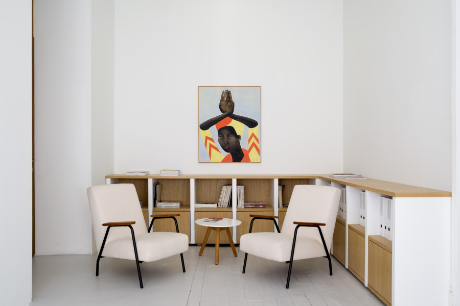 Exhibition view, "Together Separated", Rebecca Brodskis, Fabienne Levy, Geneva, 2025. Photo credit: Claude Cortinovis