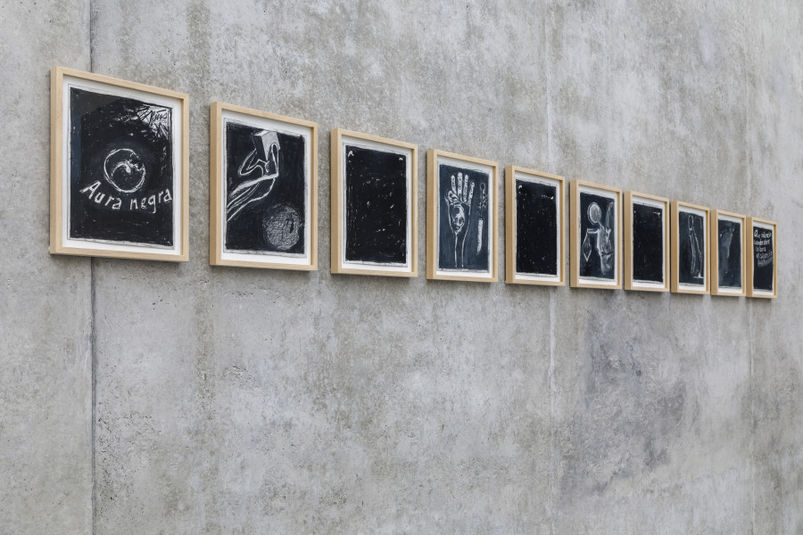 Günter Brus, Aura Negra, 1997, Exhibition view third floor Kunsthaus Bregenz, 2024. Photo: Markus Tretter. Courtesy of the artist. © Günter Brus, Kunsthaus Bregenz