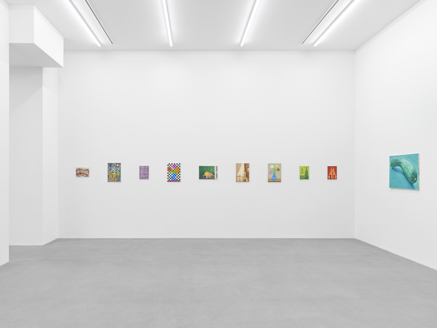 Installation view, Jean-Frédéric Schnyder, ŒL AUF LEINWAND, Galerie Eva Presenhuber, Zurich, Waldmannstrasse, 2024. © Jean-Frédéric Schnyder. Courtesy the artist and Galerie Eva Presenhuber, Zurich / Vienna. Photo: Stefan Altenburger Photography, Zürich