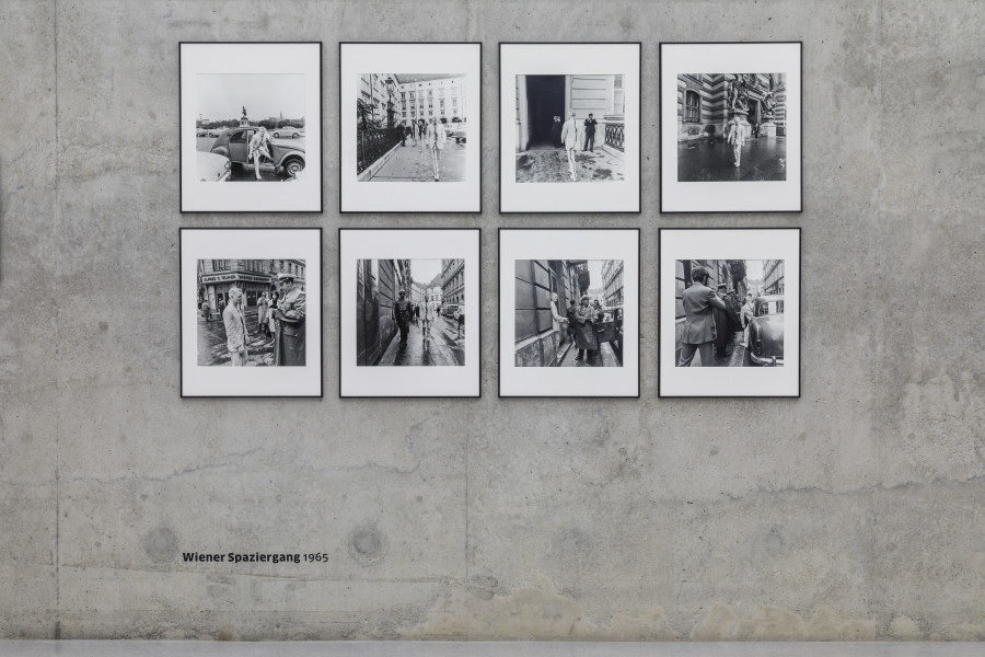 Günter Brus, Wiener Spaziergang, 1965, Exhibition view second floor Kunsthaus Bregenz, 2024. Photo: Markus Tretter. Courtesy of the artist. © Günter Brus, Kunsthaus Bregenz
