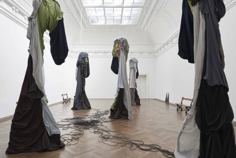 Sandra Mujinga, Time as a Shield, exhibition view, Kunsthalle Basel, 2024, photo: Philipp Hänger / Kunsthalle Basel