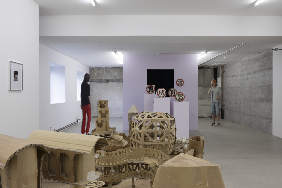 Exhibition view, Wear a mask and your face grows to fit it, For, Basel. Photography: Gina Folly / all images copyright and courtesy of the artists and For, Basel