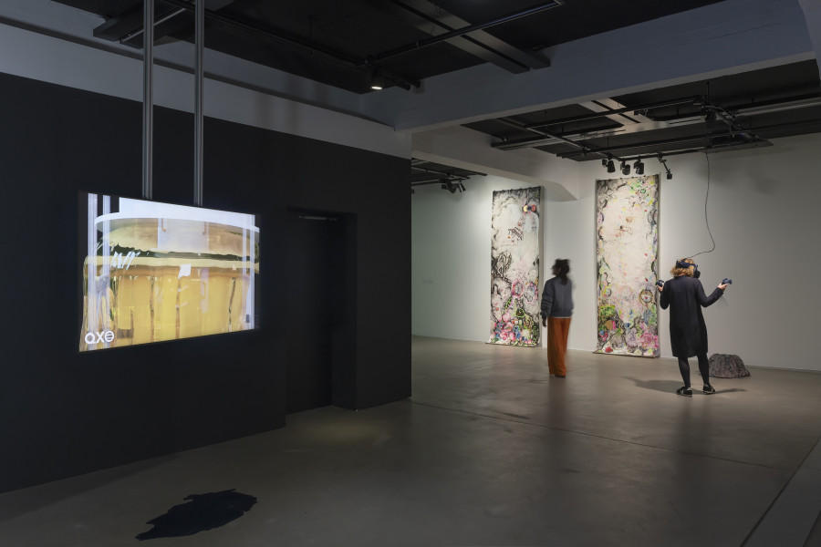 Exhibition view «Libby Heaney: Quantum Soup», 2024, HEK, photo: Franz Wamhof