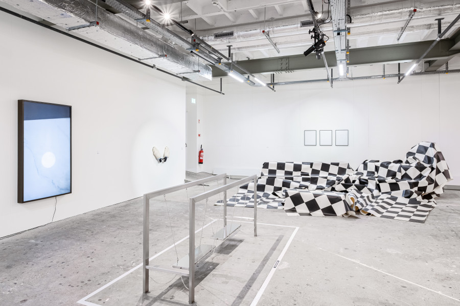 Exhibition view, Group Show «Spielact Festival» at Le Commun, Geneva, 2025. Photo credit: Daniel Leal