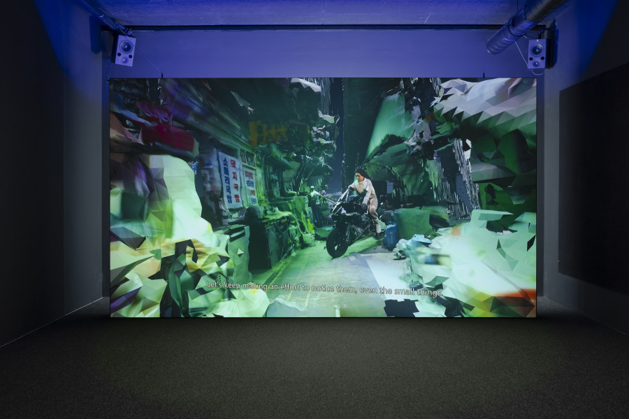 Ayoung Kim, Delivery Dancer’ Sphere, 2022, «Quantum Visions», 2025, HEK, photo: Franz Wamhof