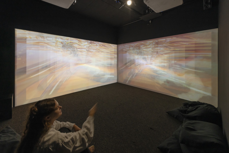 Libby Heany, Nibble My Multiverse, 2025, «Quantum Visions», 2025, HEK, photo: Franz Wamhof