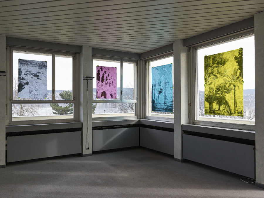Installation view, light life memories, Nils Dunkel, flatmarkus, Kilchberg, Zürich, 2025.