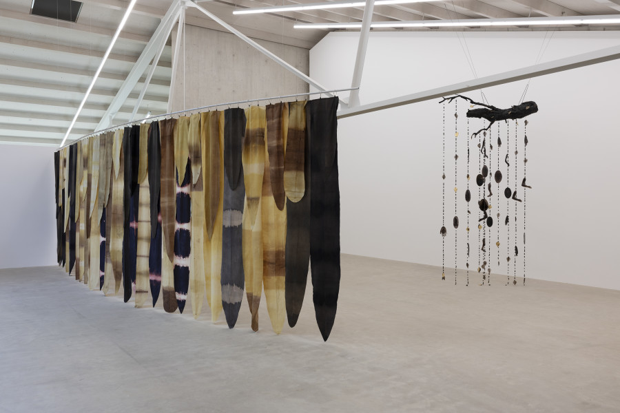 Belén Rodríguez, I danced myself out of the womb, 2024. Courtesy of the artist and Alarcón Criado Gallery, Sevilla; © 2025, ProLitteris Zurich Naufus Ramírez-Figueroa, Esquisúchil, 2022. Courtesy of the artist, Proyectos Ultravioleta, Guatemala City and Sies + Höke, Düsseldorf Ausstellungsansicht / Installation view Kunsthaus Baselland 2025. Foto / Photo: Gina Folly