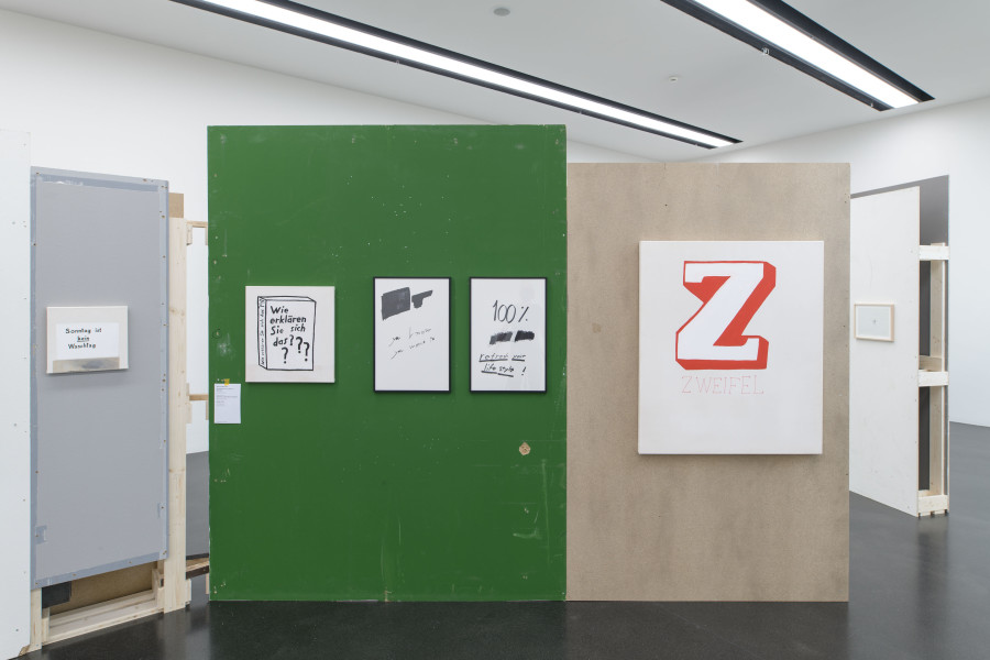 Ausstellungsansicht spot on Sereina Steinemann, in Kooperation mit Kommission Bildende Kunst Stadt Luzern, Kunstmuseum Luzern, 2025. Foto: Marc Latzel