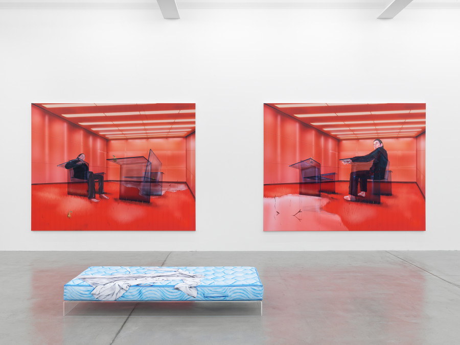 Installation view, Louisa Gagliardi, A Moment's Notice, Galerie Eva Presenhuber, Maag Areal, Zurich, 2023 © Louisa Gagliardi Courtesy the artist and Galerie Eva Presenhuber, Zurich / Vienna Photo: Stefan Altenburger Photography, Zürich