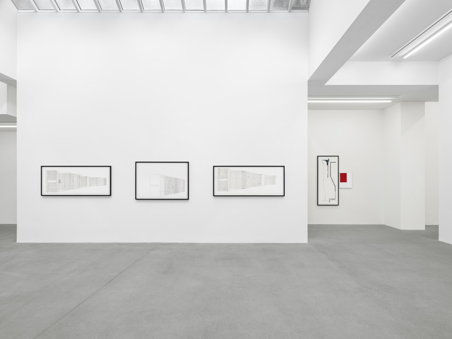 Installation view, Matias Faldbakken, Abstracts and Pewter Abstracts, Galerie Eva Presenhuber, Waldmannstrasse, Zurich, 2025. © Matias Faldbakken. Courtesy the artist and Galerie Eva Presenhuber, Zurich / Vienna. Photo: Stefan Altenburger Photography, Zürich