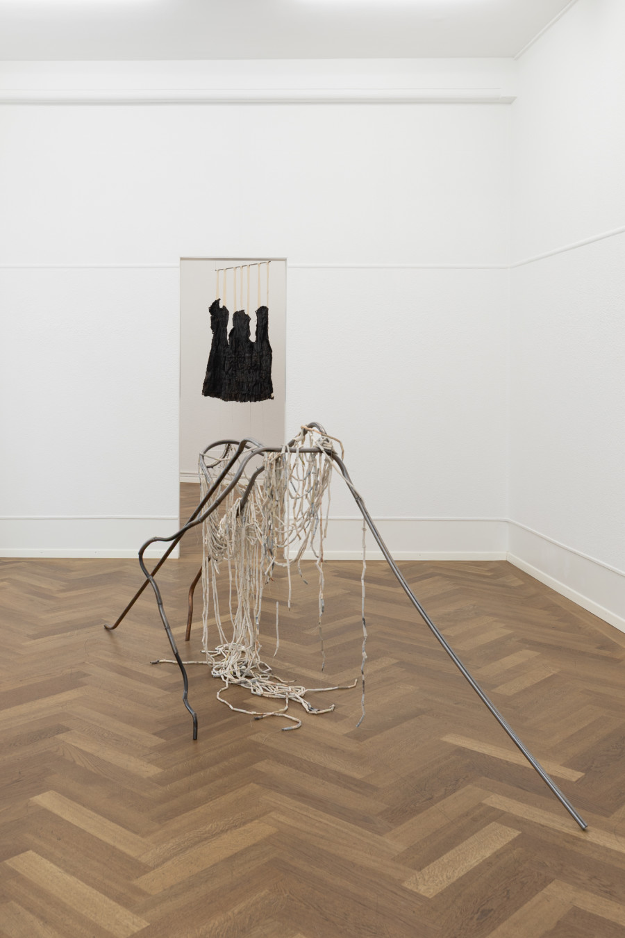 Installation view, THIS CHAPTER BEGINS TWICE, Ève-Gabriel Chabanon, KRONE COURONNE, 2025. Photo credit: Michal Schorro