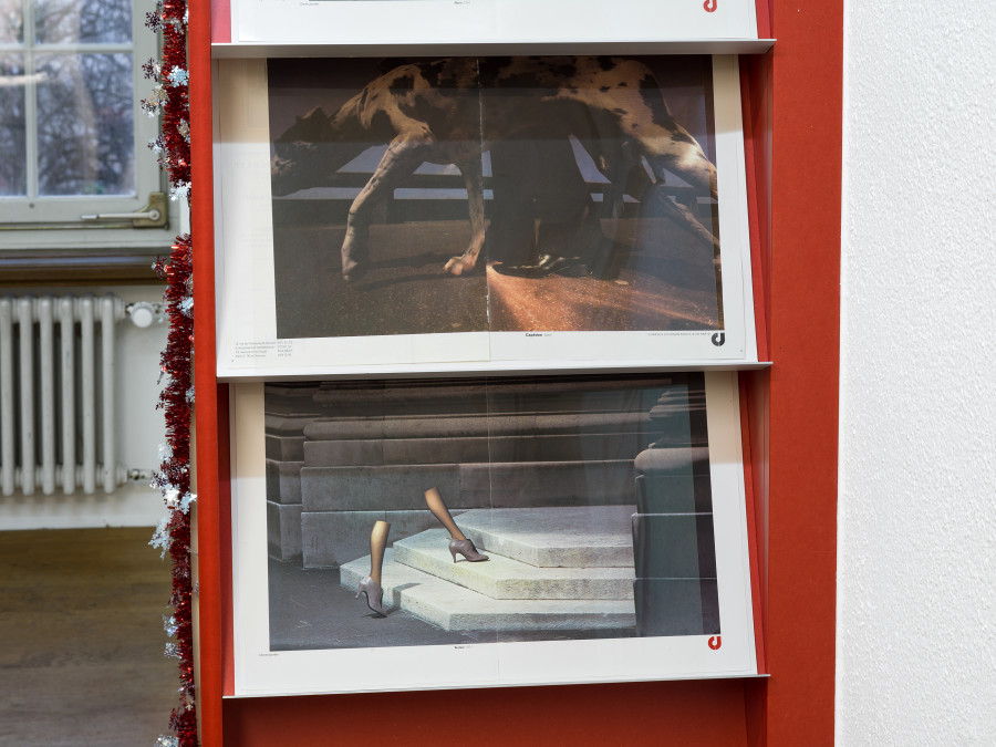 Guy Bourdin, Various ads for Charles Jourdan, 1967–1979, in Passage du Commerce, Kunsthalle Winterthur, 2025. Photo: Cedric Mussano