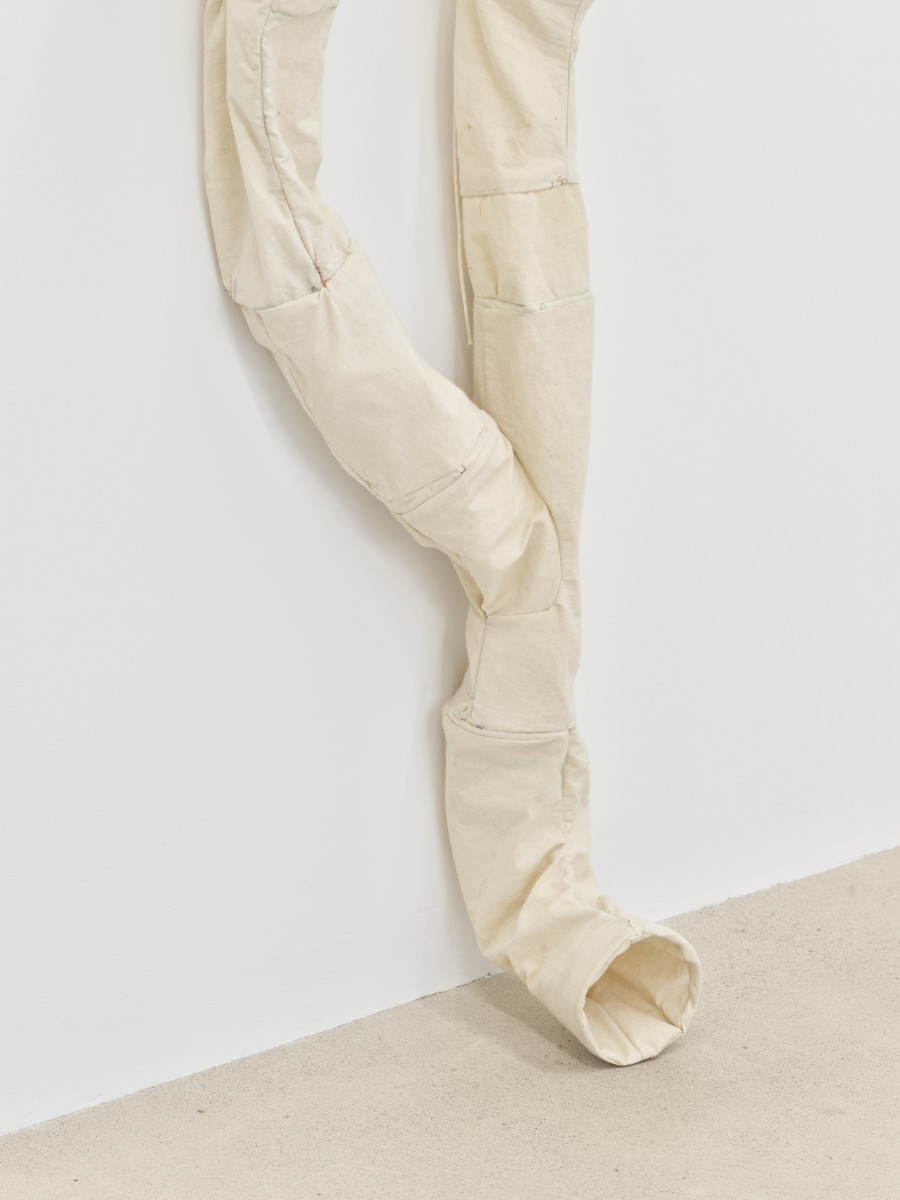Christiane Blattmann, Soft Drain, 2025, Canvas, aluminum, Variable dimensions. Damien & The Love Guru, 2025. Courtesy of the artist and Damien & The Love Guru, Brussels/Zurich. Photography : Felix Jungo