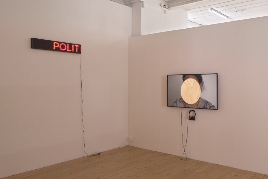 Installation view, Hannah Black, Art & Alienation, Kunsthalle Friart Fribourg, 2025. Photo: Guillaume Python. Courtesy of the artist and Arcadia Missa, London