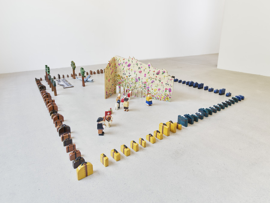 Installation view, Jasmin Werner, Apparat Kleptokrat, Damien & The Love Guru, Zürich, 2025. Courtesy of the artist and Damien & The Love Guru, Brussels/Zurich. Photography : Felix Jungo