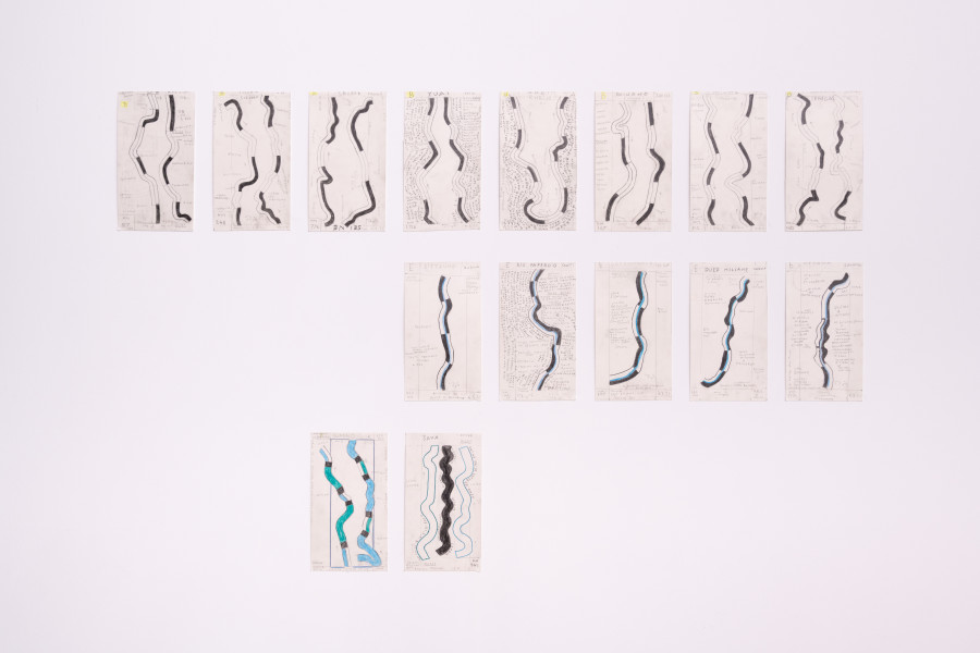 Dadi Wirz, Rivers, 2020-2021. Courtesy the artist. Ausstellungsansicht / Installation view Kunsthaus Baselland 2025. Foto / Photo: Finn Curry