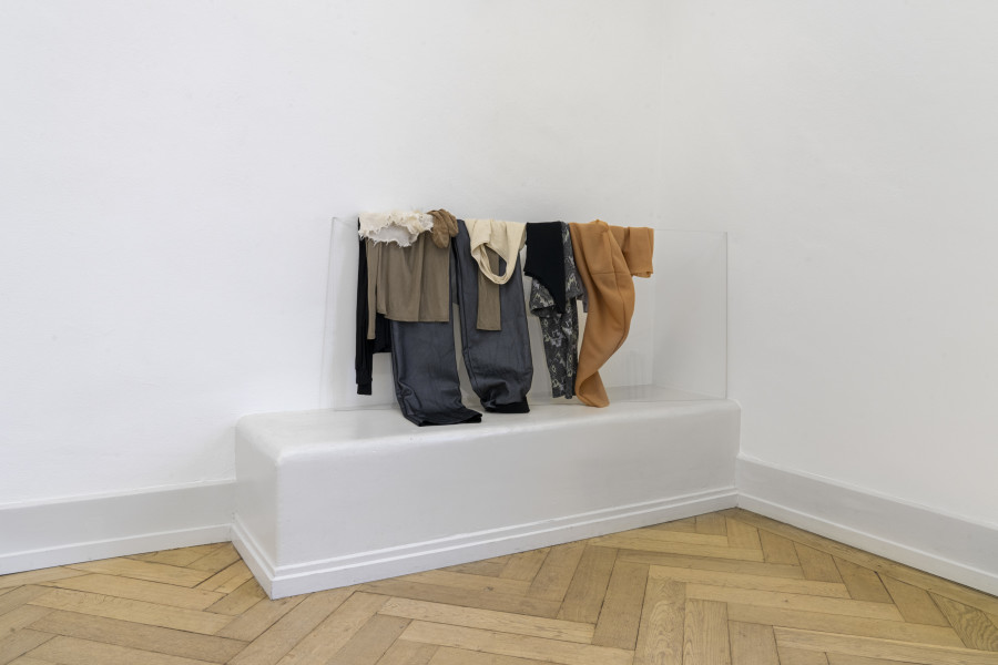 Regionale 24, installation view, room 4, Florine Leoni and Cristina Wirth, Notes from the dreaming Caracal β The Costumes, 2023, Photo: Nina Rieben.
