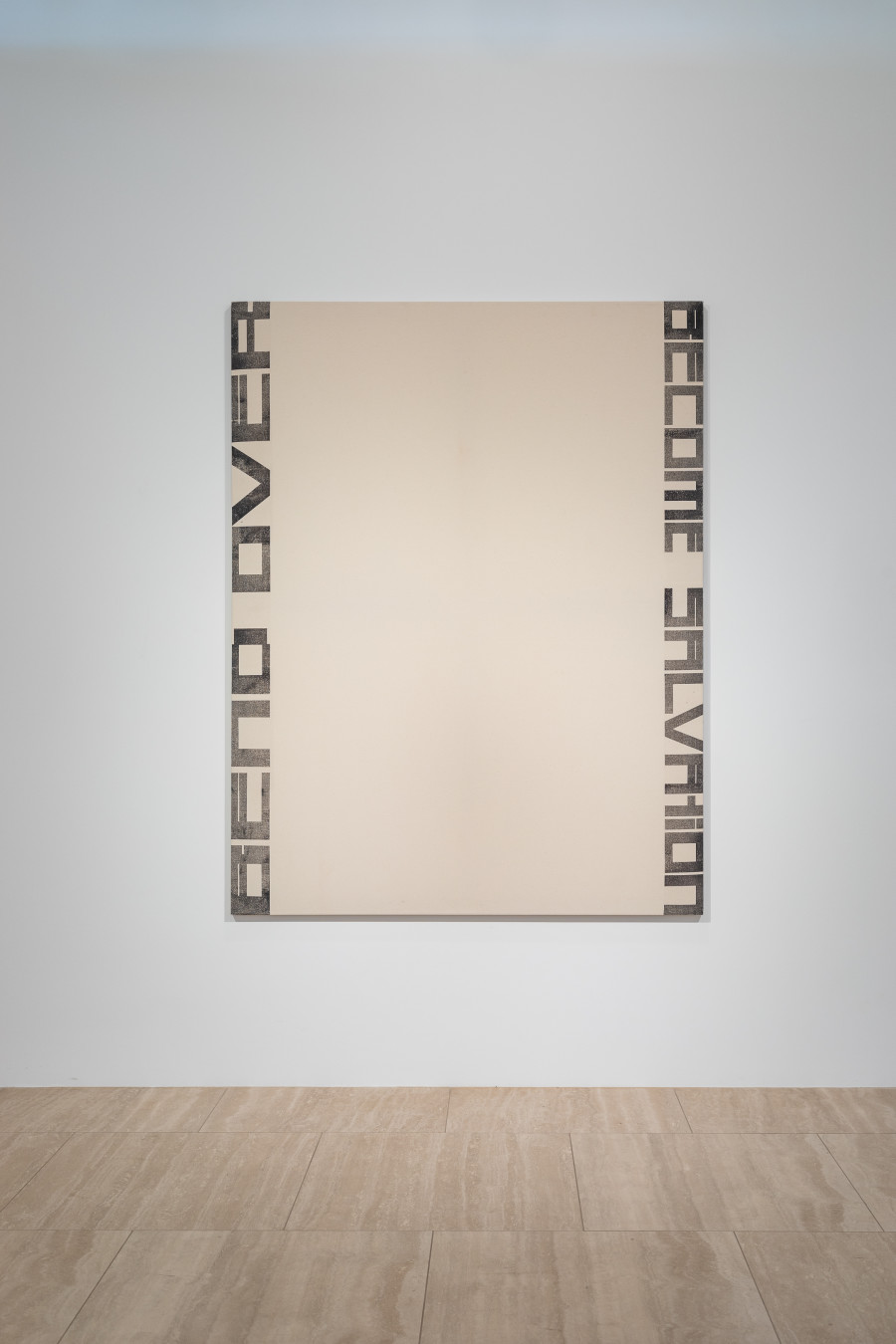 Marlene McCarthy, Untitled (Bend Over Become Salvation), 1993, Heat Transfer on Canvas, 198 x 152 cm Private collection, Switzerland. Photo: Kilian Bannwart