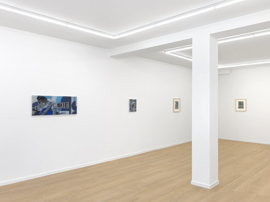 Exhibition view, Isaac Soh Fujita Howell, Audiovisual, Galerie Sébastien Bertrand, Geneva, 2025. Photo credit: Annik Wetter, Courtesy the artist and Galerie Sébastien Bertrand