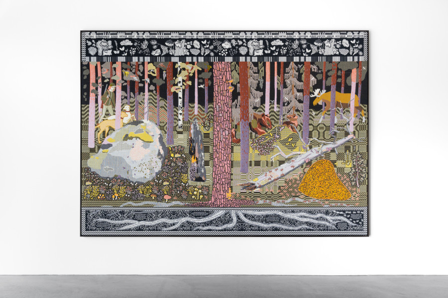 Emilia Bergmark, exhibition view, Going, Going, Gone., view on Boreal Natural Forest, 2025, von Bartha, Basel, 2026. Photo: Finn Curry / von Bartha. Courtesy of the artist and von Bartha.