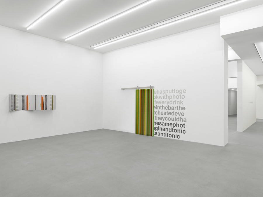 Installation view, Wall Works & Sculptures, Galerie Eva Presenhuber, Waldmannstrasse, Zurich, 2025. © the artists. Courtesy the artists and Galerie Eva Presenhuber, Zurich / Vienna. Photo: Stefan Altenburger Photography, Zürich