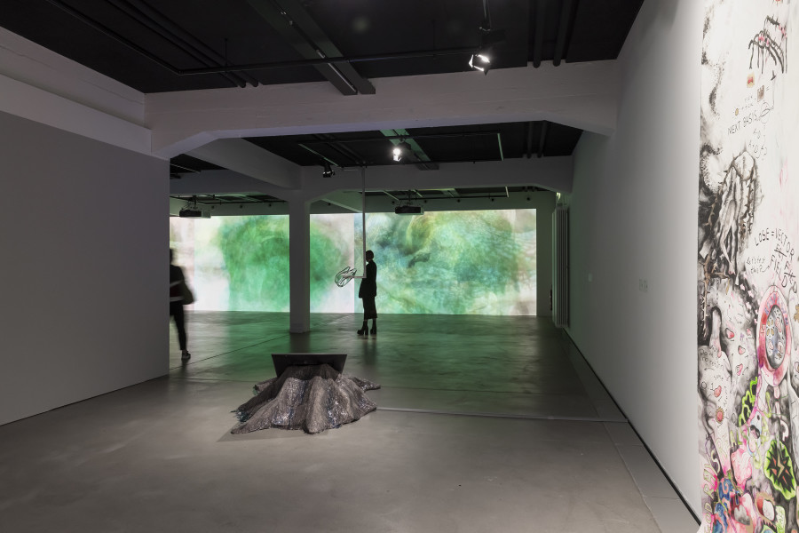 Exhibition view «Libby Heaney: Quantum Soup», 2024, HEK, photo: Franz Wamhof