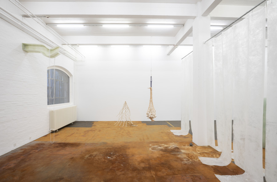 Sofía Salazar Rosales, «Imagínate vivir en Suiza y perderte esto», exhibition view, 2025. Photo: Kunst Halle Sankt Gallen, E. Sommer. Courtesy: the artist and ChertLüdde, Berlin.