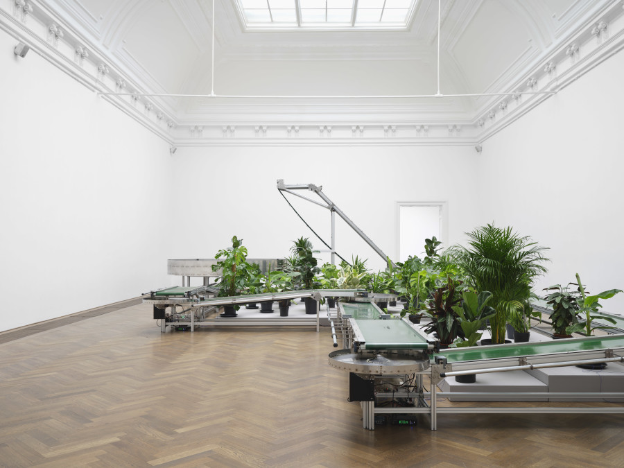 Bagus Pandega, L.O.O.P . (Loss Overgrown Organic Pulse), 2025, installation view, in: Bagus Pandega, Sumber Alam, Kunsthalle Basel, 2025, photo: Philipp Hänger / Kunsthalle Basel