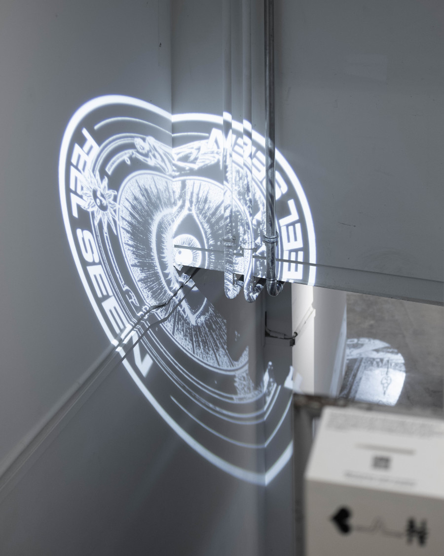 General Æsthetics (César Axel, Tudor Ciurescu, Simone Nicola Filippo, (Dis)Ability to get this bag IV – Feel Seen, 2025, exhibition view, CAN Centre d’art Neuchâtel. Photo: S. Verdon